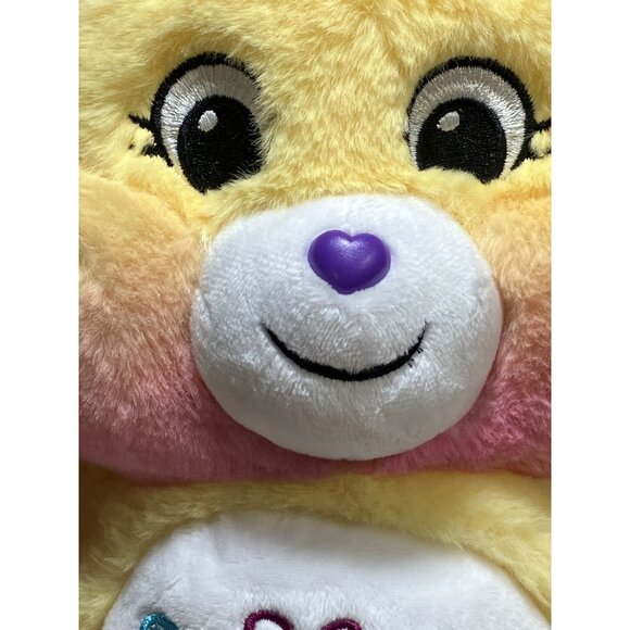 Care Bears 14" Calming Heart Bear Plush Toy Pink Yellow - Picture 4 of 11